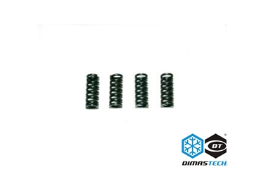 Kit Steel Springs Black L.18mm (4 Pieces) & ThumbNuts (4 Pieces)